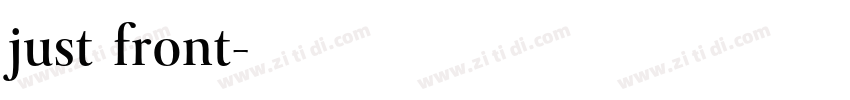 just front字体转换